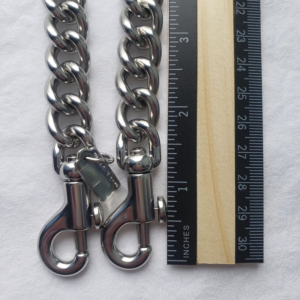 Coach Chunky Silvertone Shoulder Replacement Chain strap Purse decor Accent 23" - Picture 8 of 11